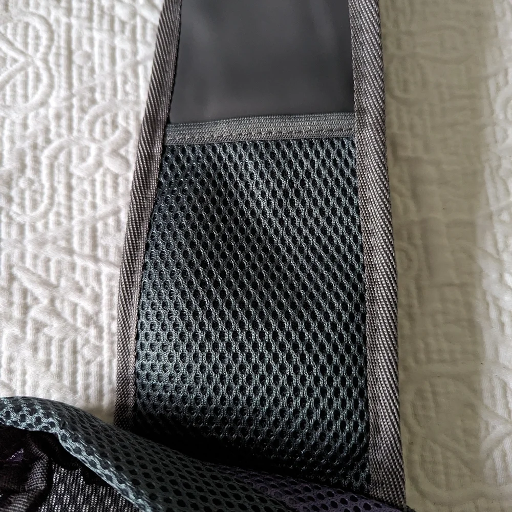 Pet Carrier Sling Bag - Black and Purple